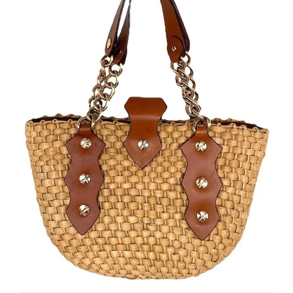 MICHAEL KORS Santorini Raffia Straw Tote Bag - Picture 3 of 11